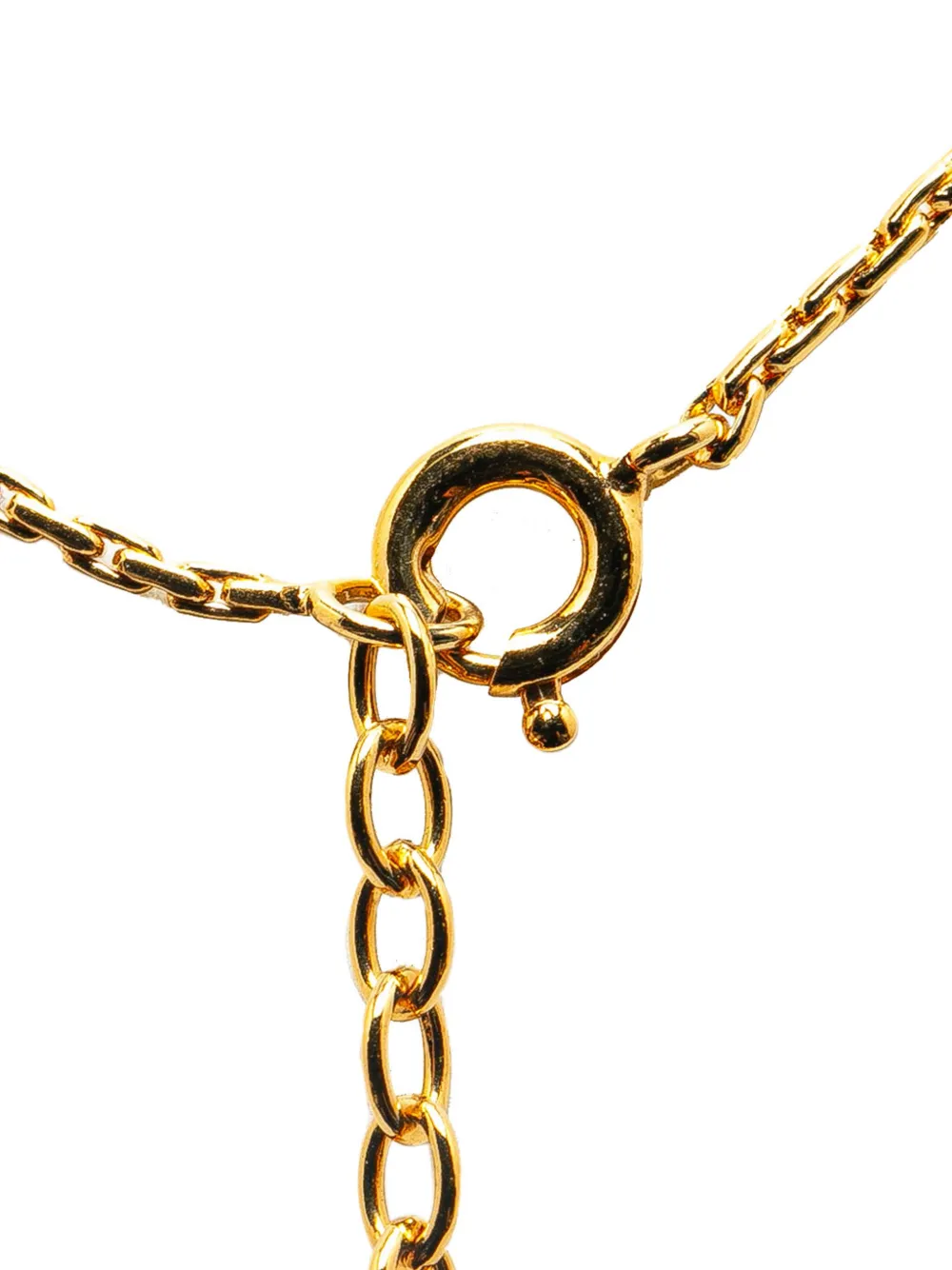 Christian Dior Pre-Owned 20th Century Gold Plated CD Logo Rhinestone costume necklace - Goud