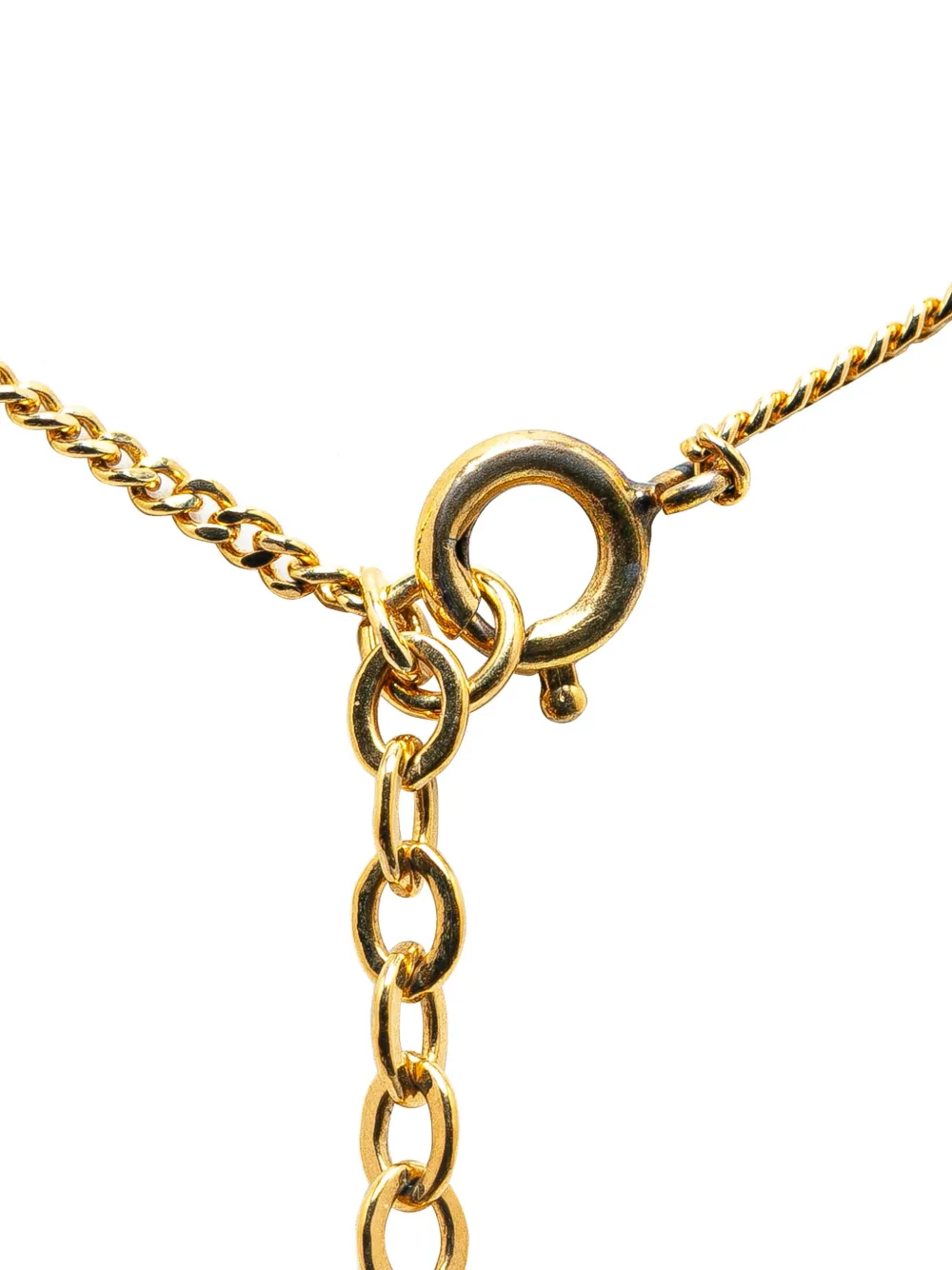 Christian Dior Pre-Owned 20th Century Gold Plated CD Rhinestone costume necklace - Goud