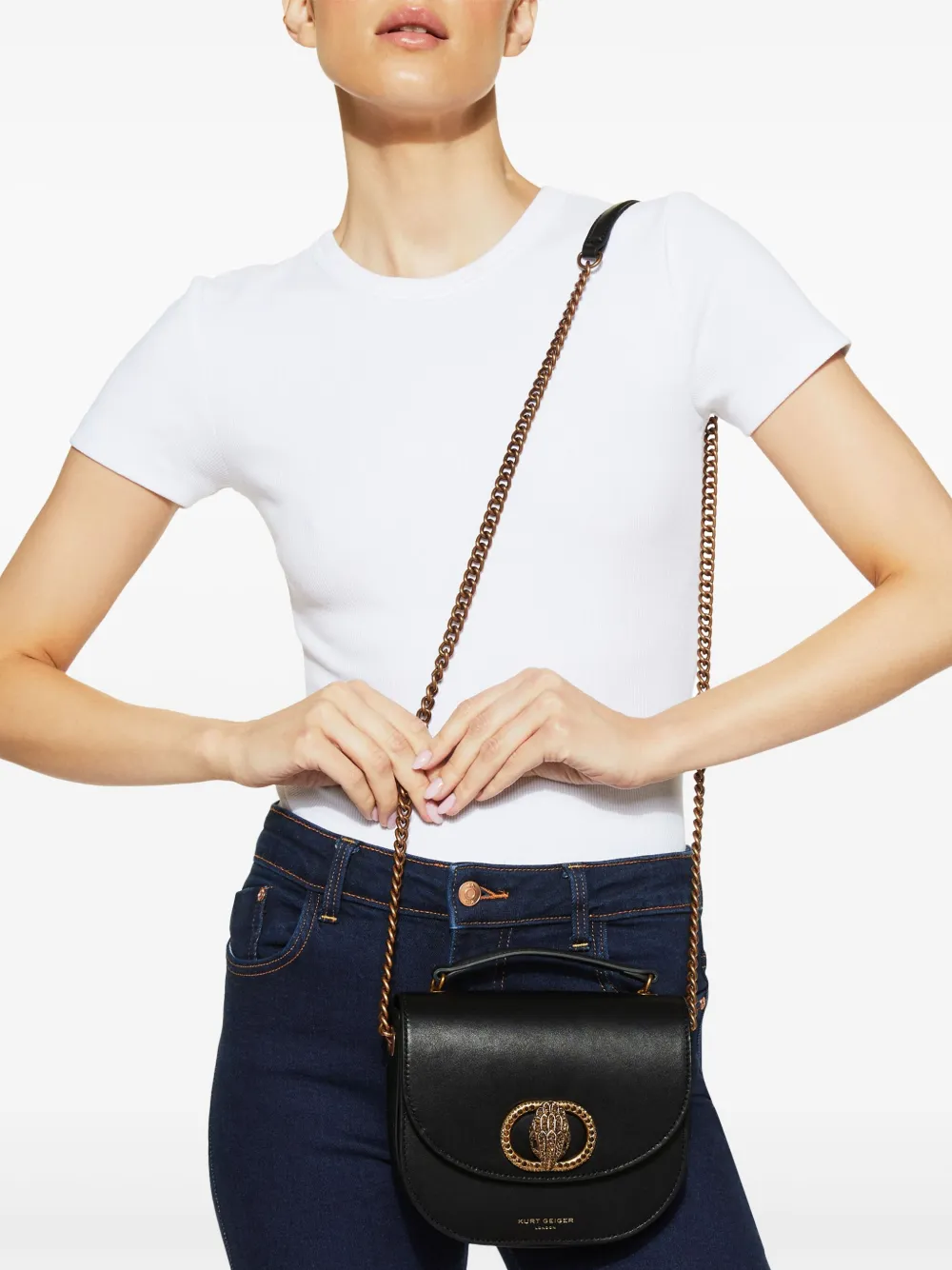 Kurt Geiger London Chelsea Saddle tas - Zwart