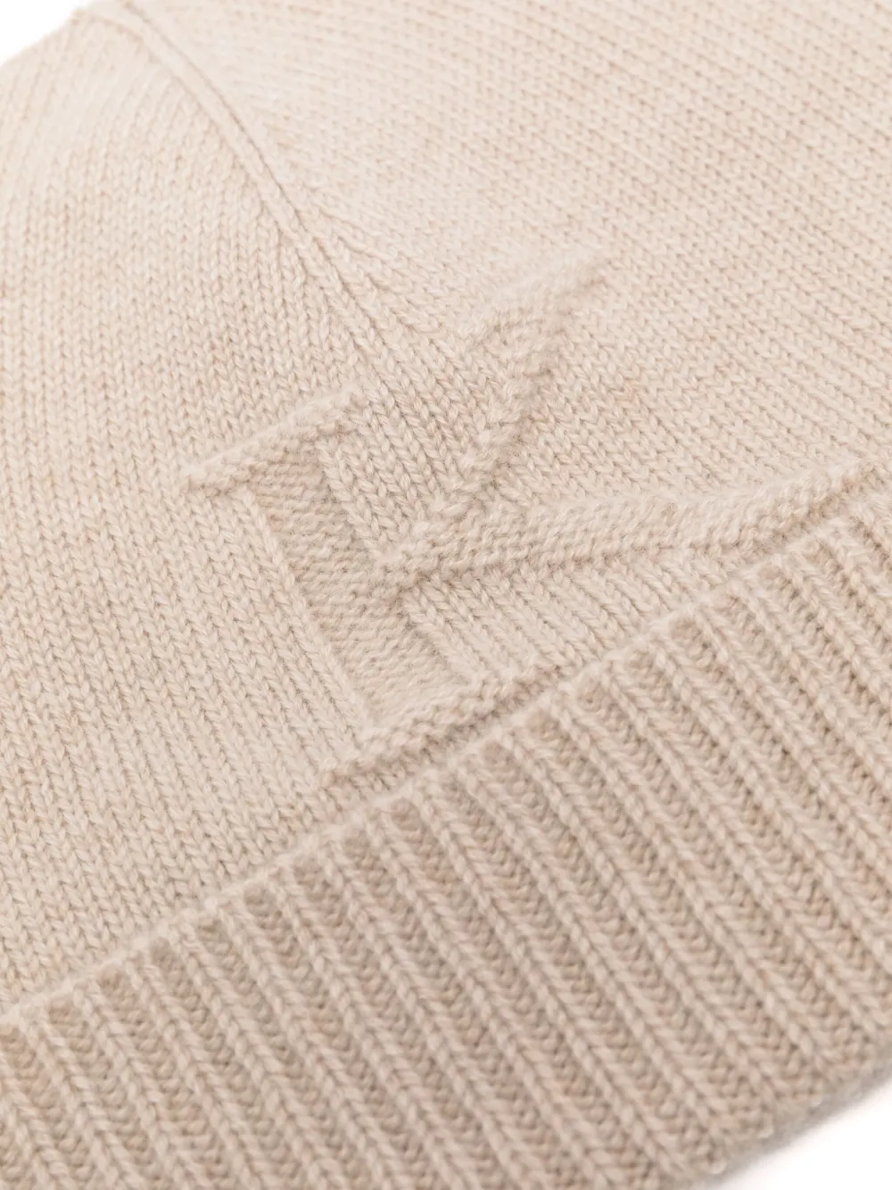 Kiton logo-intarsia beanie - Beige