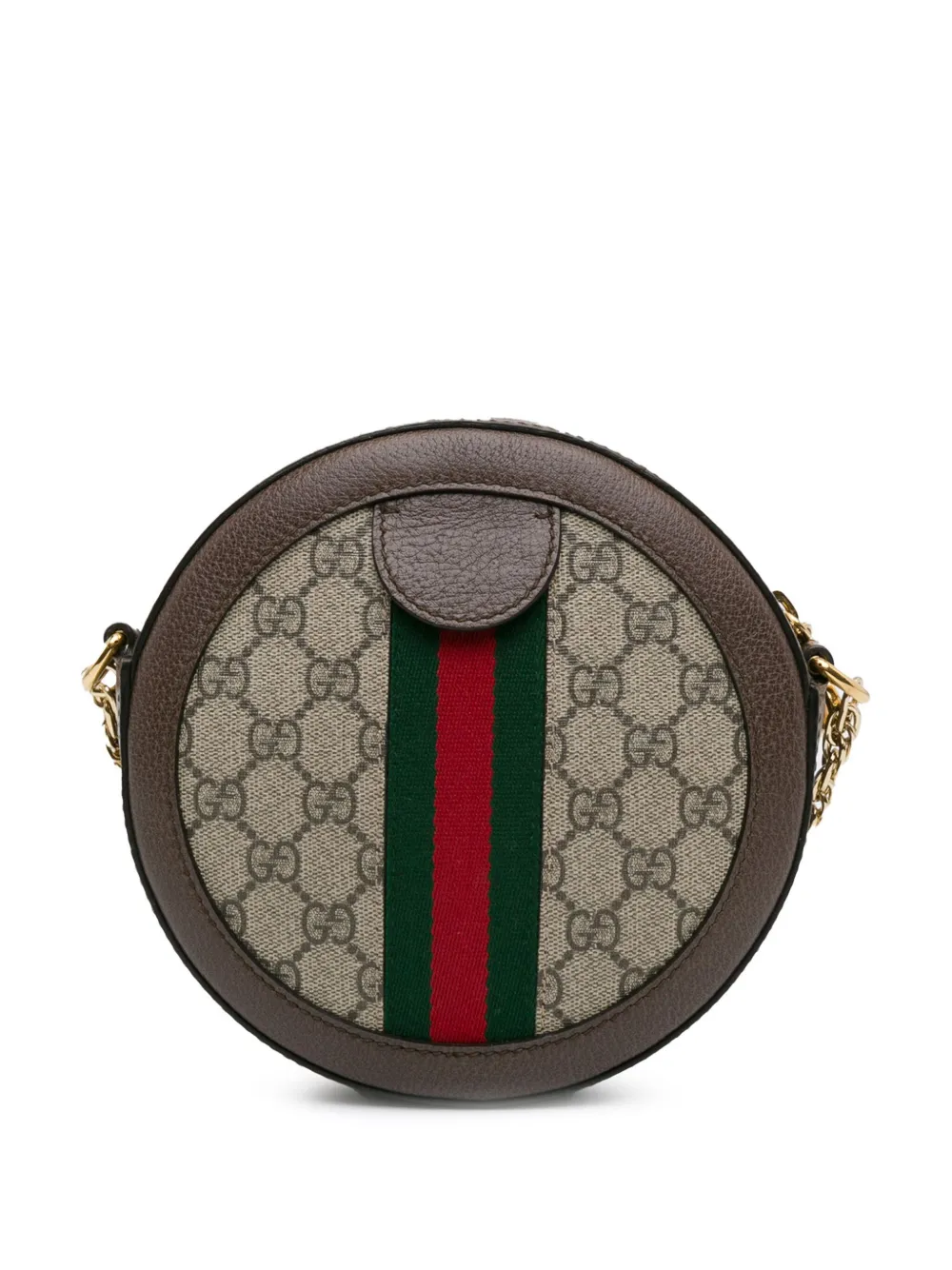 Gucci Pre-Owned 2016-2023 Mini GG Supreme Round Ophidia crossbody bag - Bruin