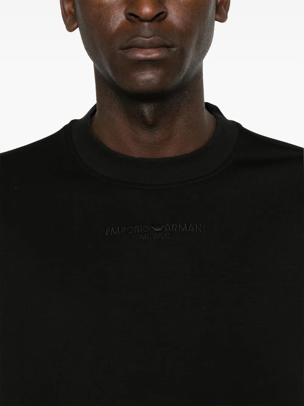 Emporio Armani Sweater met geborduurd logo Zwart