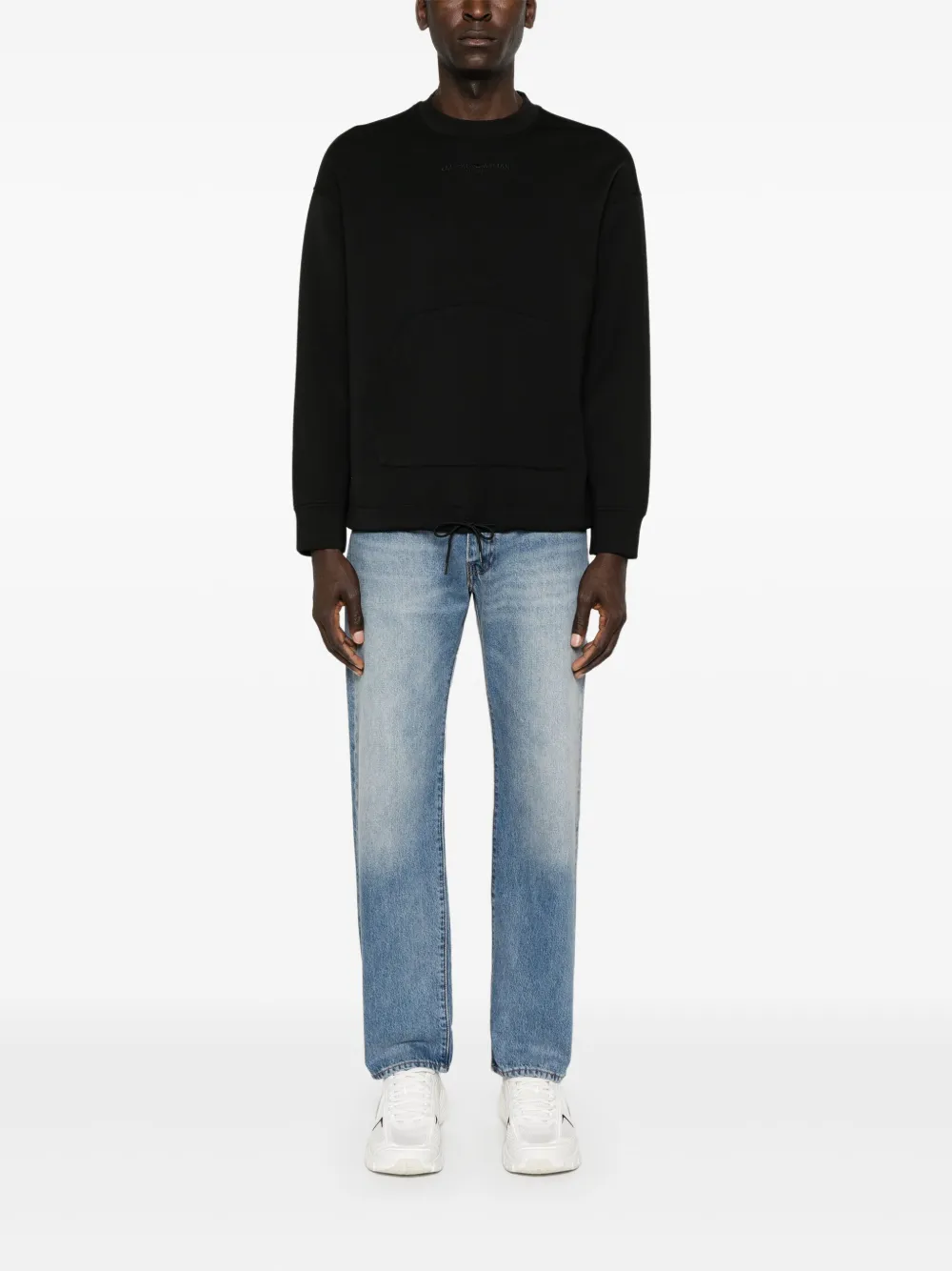 emporioarmani Emporio Armani Sweater met geborduurd logo - Zwart