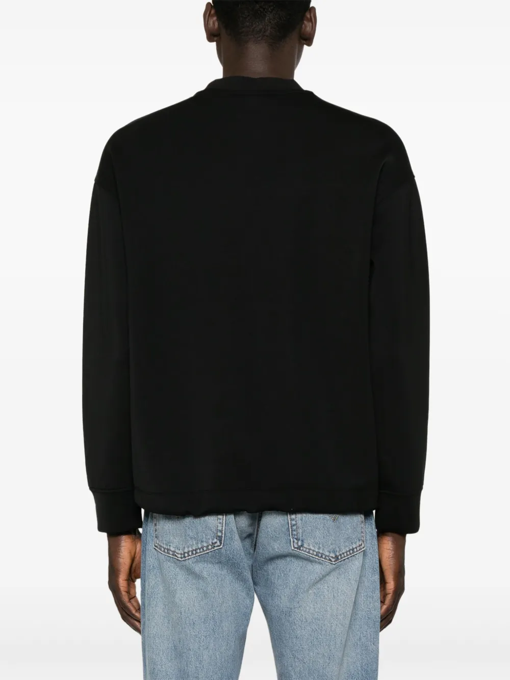 Emporio Armani Sweater met geborduurd logo Zwart