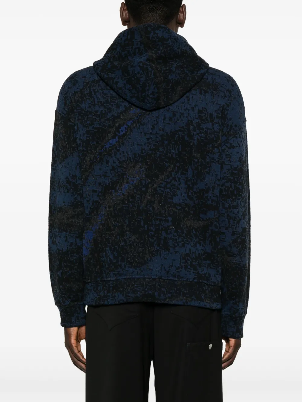 Emporio Armani Gebreide hoodie Zwart