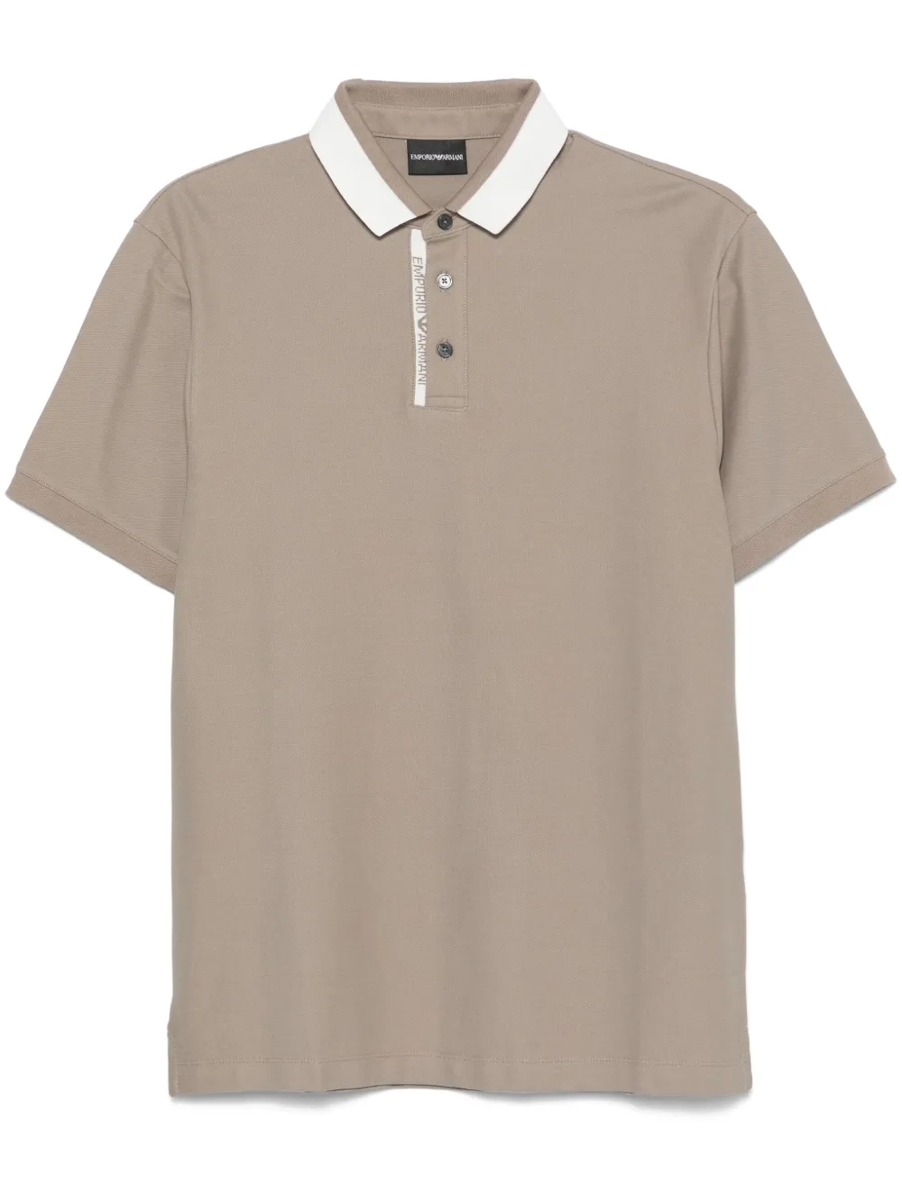 Emporio Armani Poloshirt met contrasterende afwerking Beige