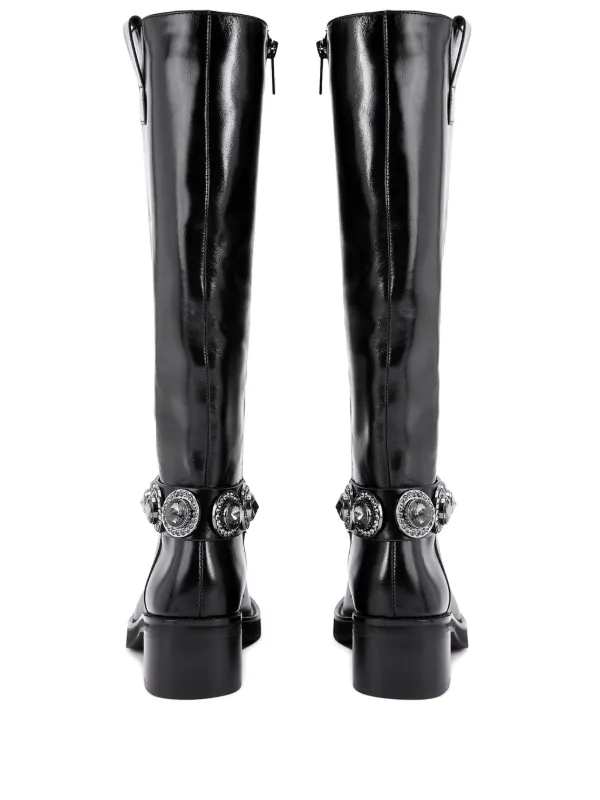 Kurt Geiger London 50mm Octavia knee high Boots Black FARFETCH AZ