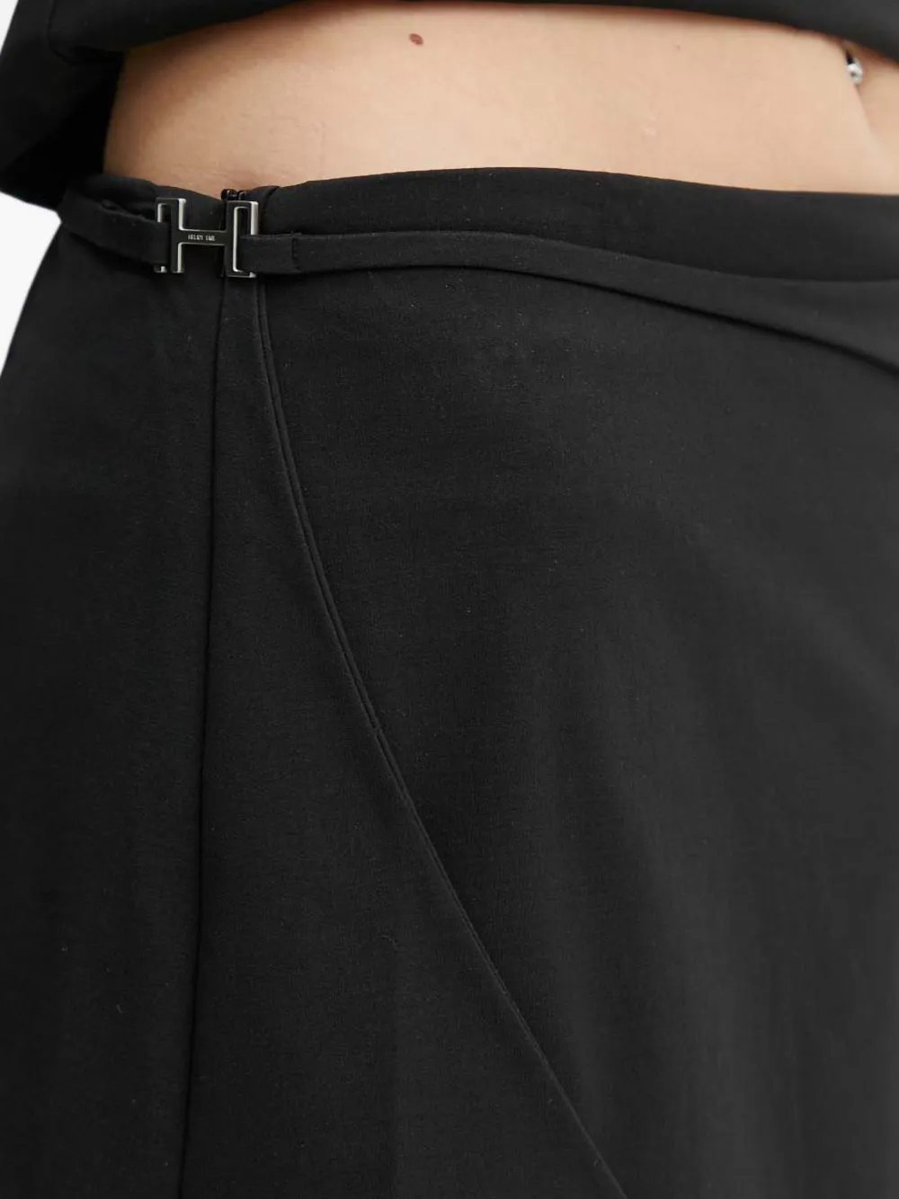 Heliot Emil Rear-slit Maxi Skirt In Black