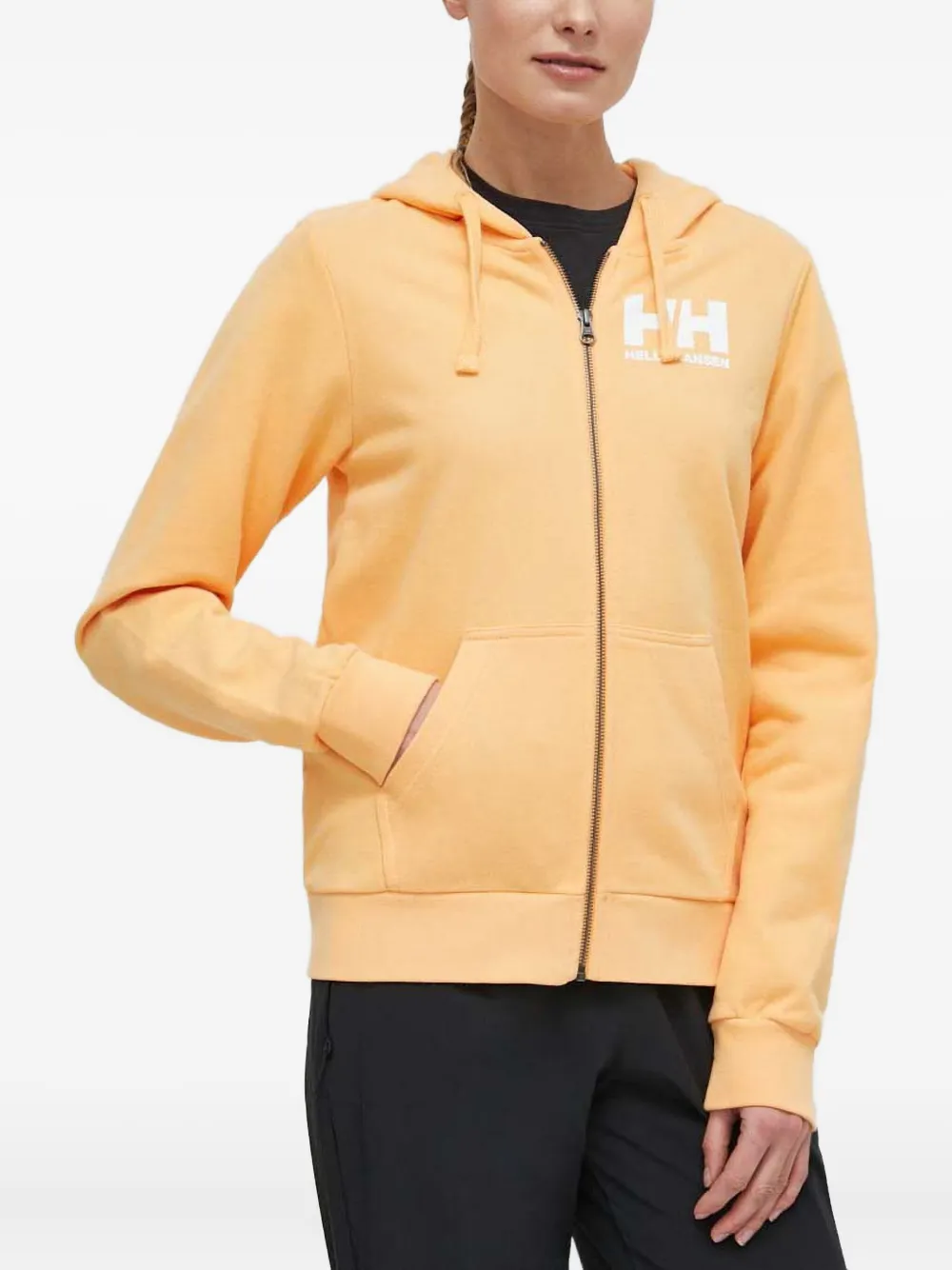 Helly Hansen logo-print zip-fastening sweatshirt | Orange | Image 1