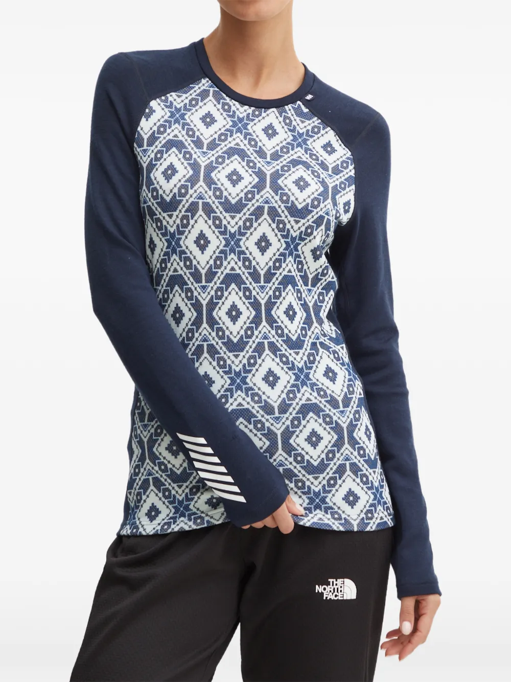 Helly Hansen patterned base-layer top | Blue | Image 1
