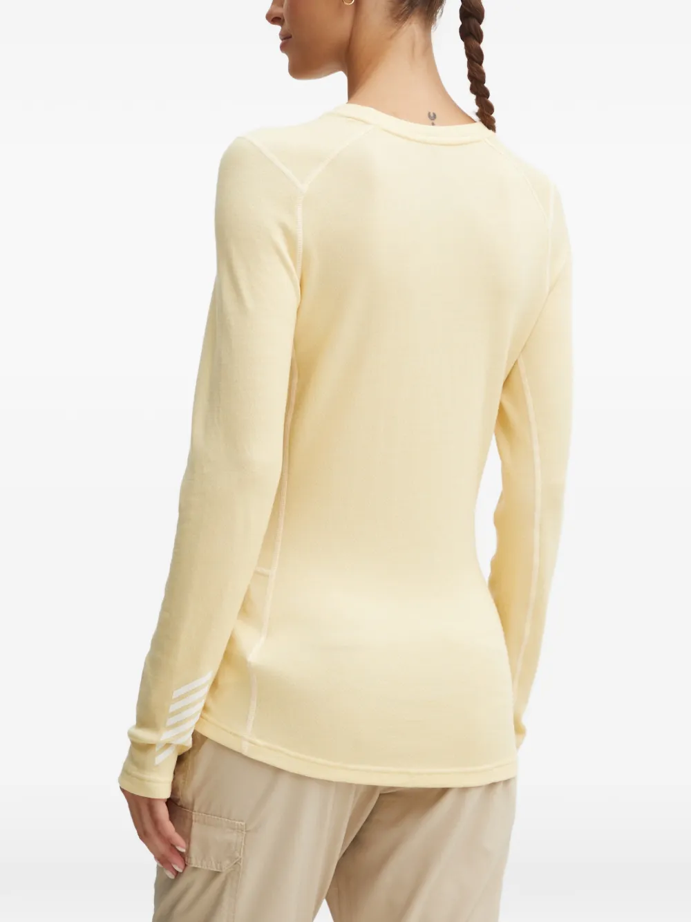  Helly Hansen Floral Crew-neck Base-layer Top - Yellow 