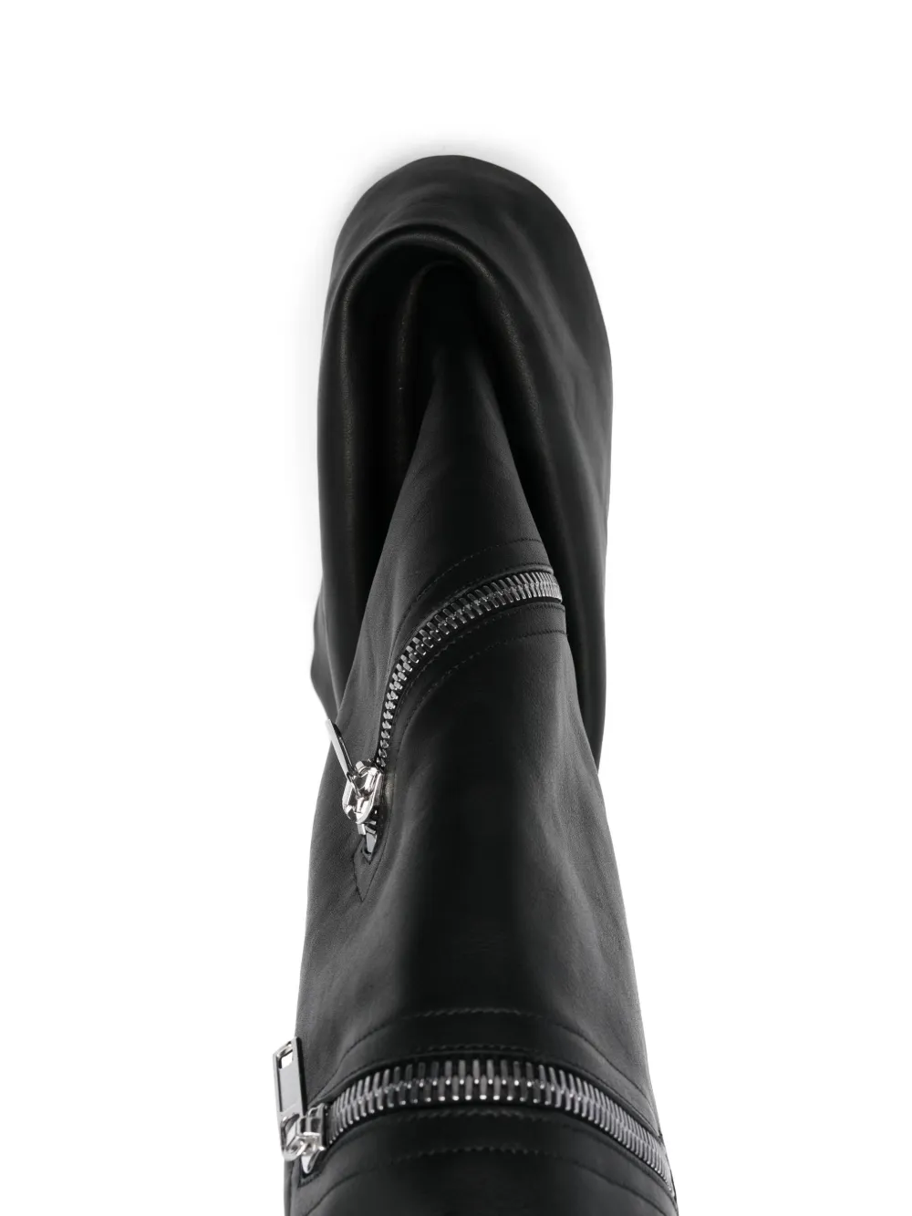 Rick owens boots with the zippers online