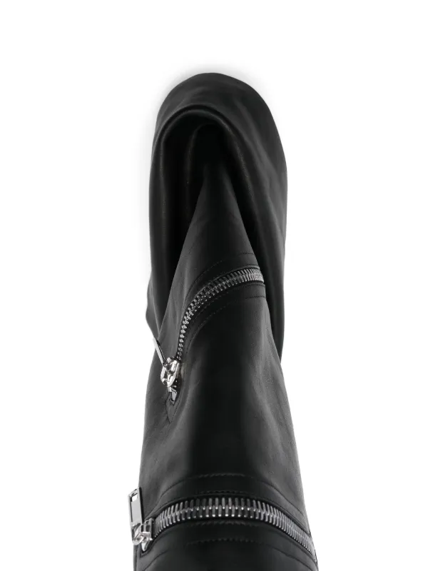 Rick owens spiral zip boots on sale