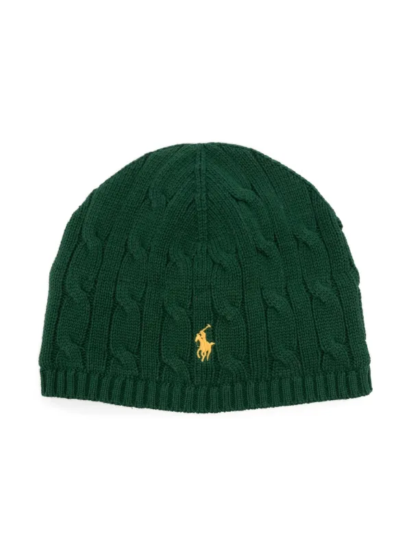 Ralph Lauren Kids Polo Pony motif Beanie Hat Farfetch