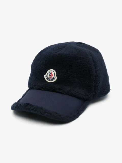 Moncler Enfant gorra con parche del logo