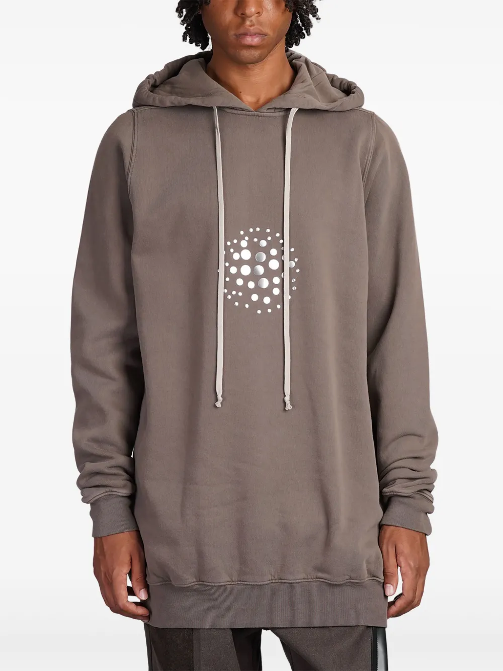 Rick Owens Hoodie met reliëf Bruin