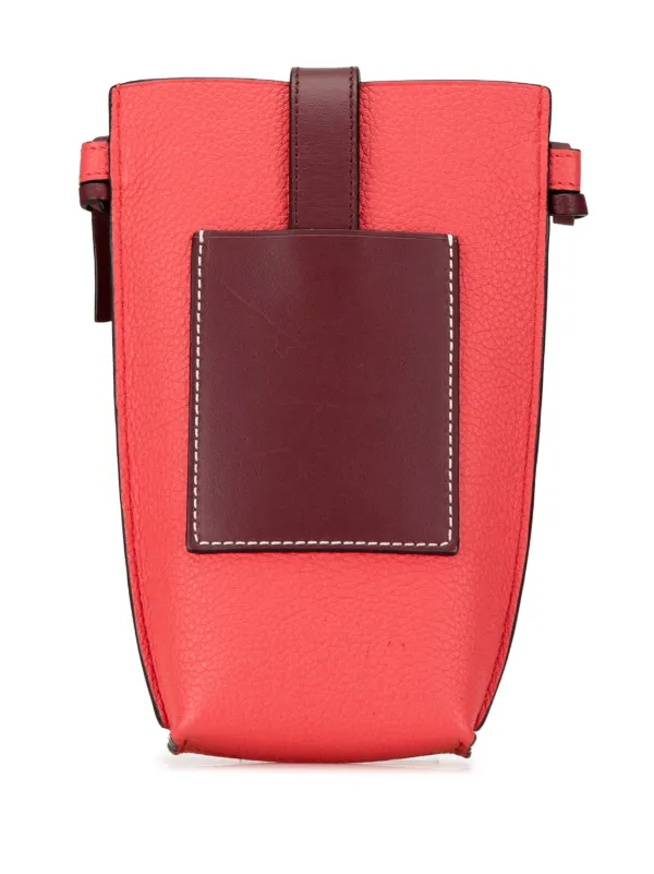 Loewe Pre Owned 2010 2023 Gate Pocket Crossbody Bag Pink FARFETCH IE