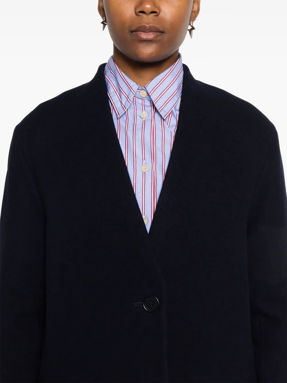 Aspesi Single-breasted Coat In 蓝色