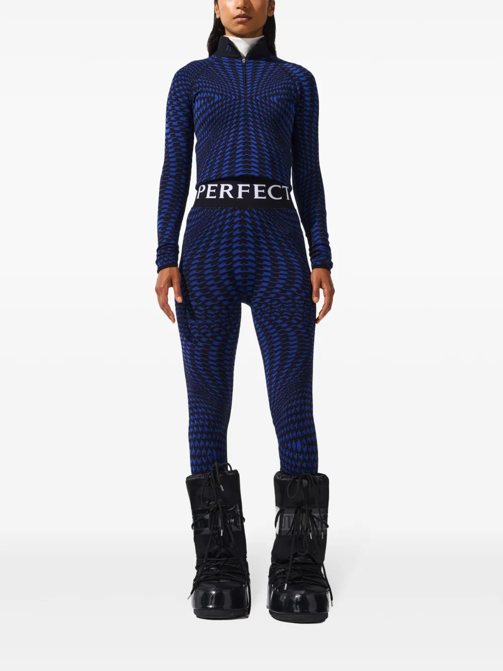 Perfect Moment Legging met jacquard - Blauw