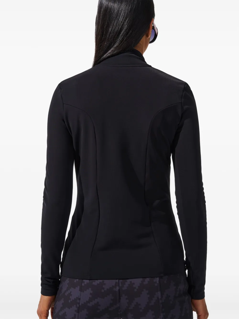 Perfect Moment Jg Zip-up Top In 黑色