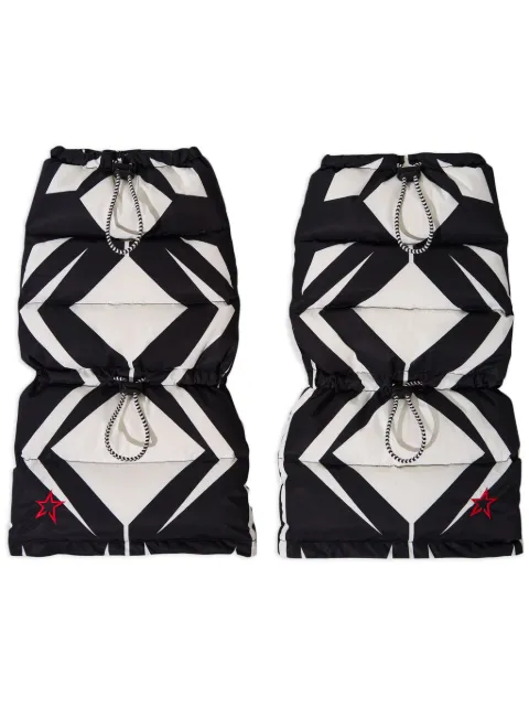 Perfect Moment Geo-print down leg warmers