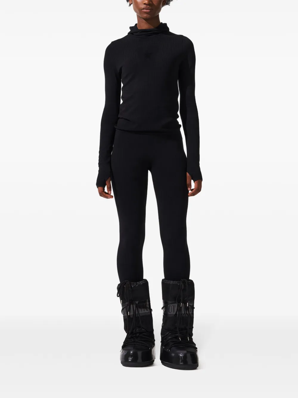 Perfect Moment Naadloze ski-legging - Zwart