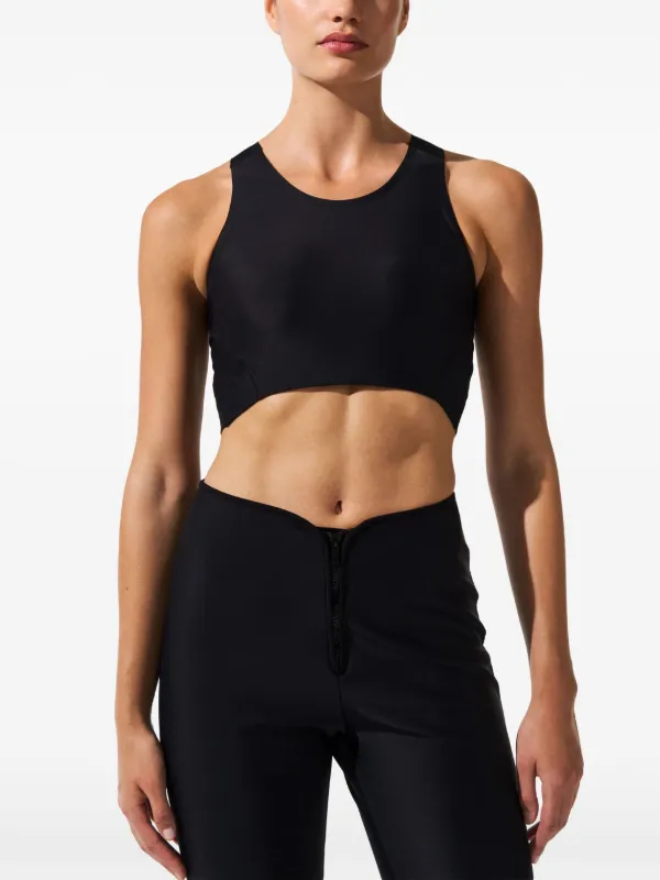 yo BIOTOP】cropped bare bra top Black 0
