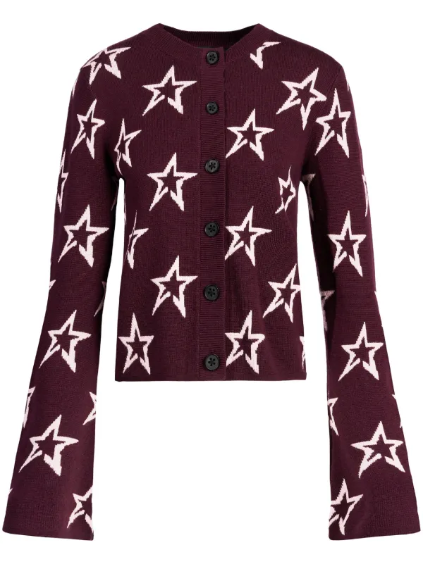 Perfect Moment Chalet Cardigan in Red