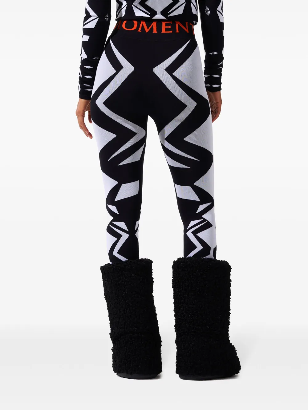 Perfect Moment Legging met jacquard Zwart
