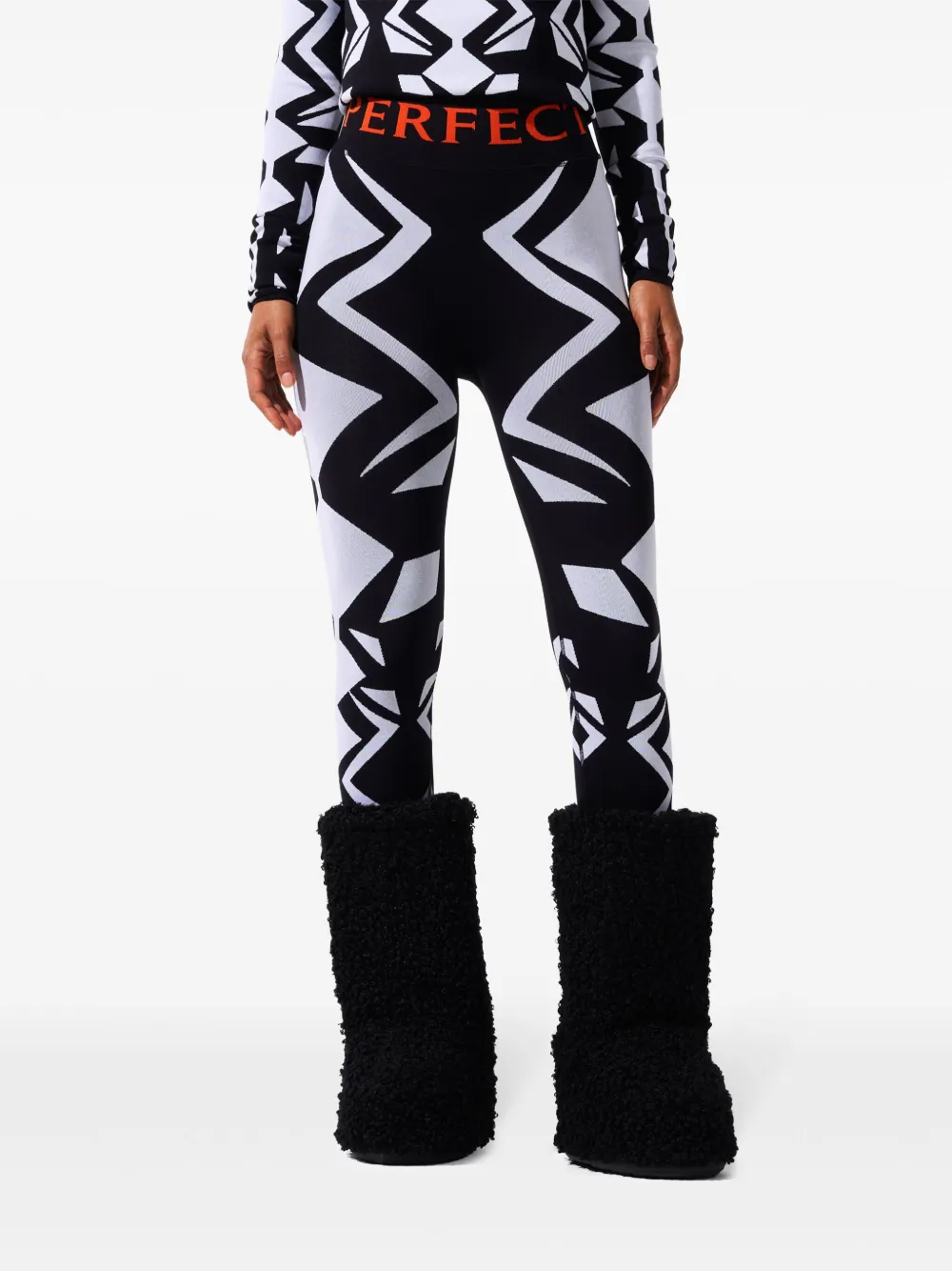 Perfect Moment Legging met jacquard Zwart
