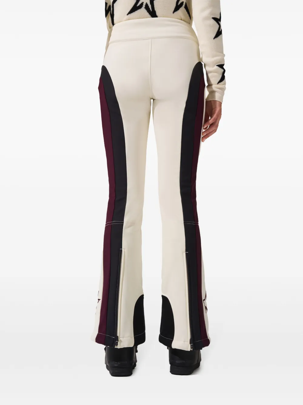 Perfect Moment Queenie gestreepte skibroek Beige