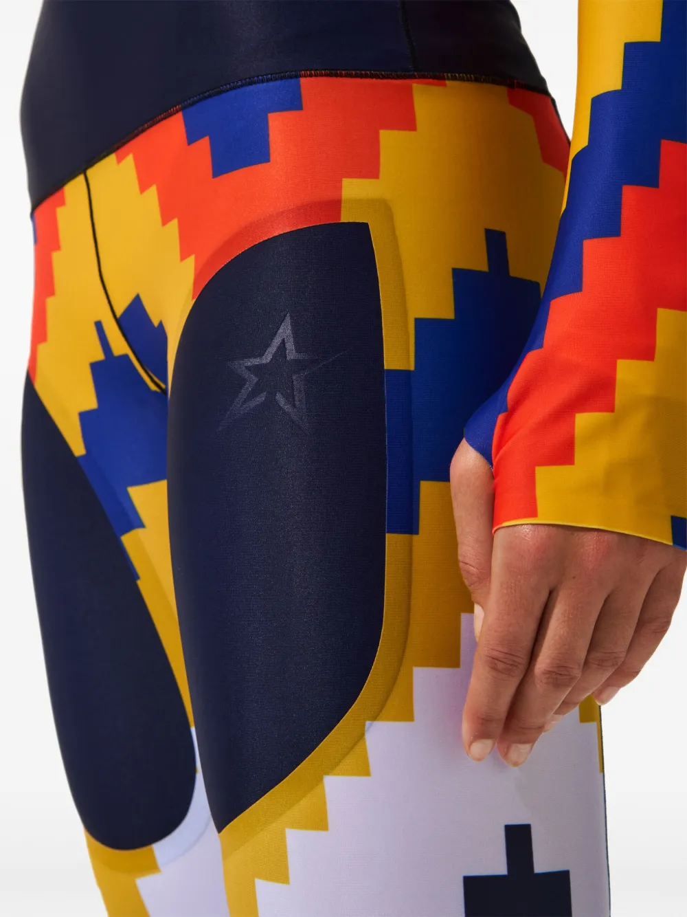 Perfect Moment Compressie legging met chevron-print Blauw