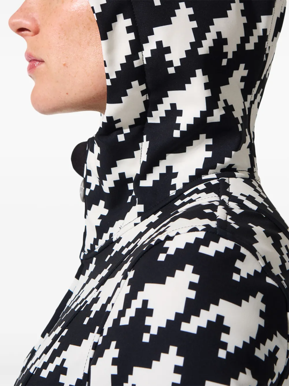 Perfect Moment Star Houndstooth Ski Suit In Schwarz