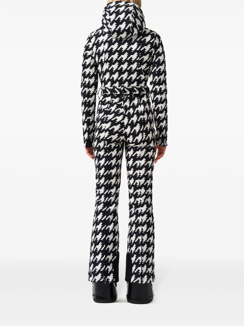 Perfect Moment Star Houndstooth Ski Suit In Schwarz