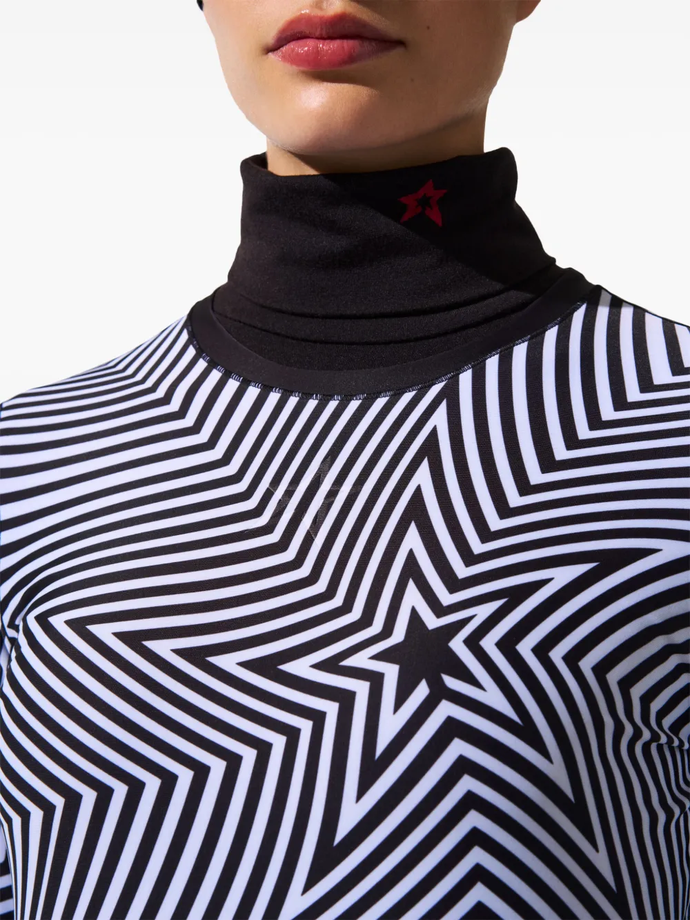 Perfect Moment Warped Star compressie T-shirt Zwart