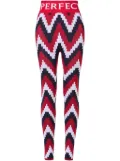 Perfect Moment chevron jacquard leggings - Red