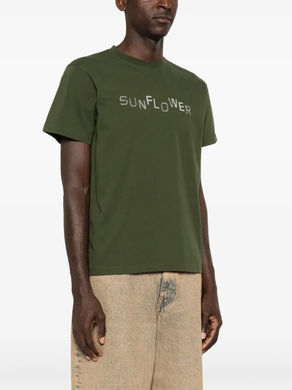 Sunflower Easy Overdyed T-shirt In Green
