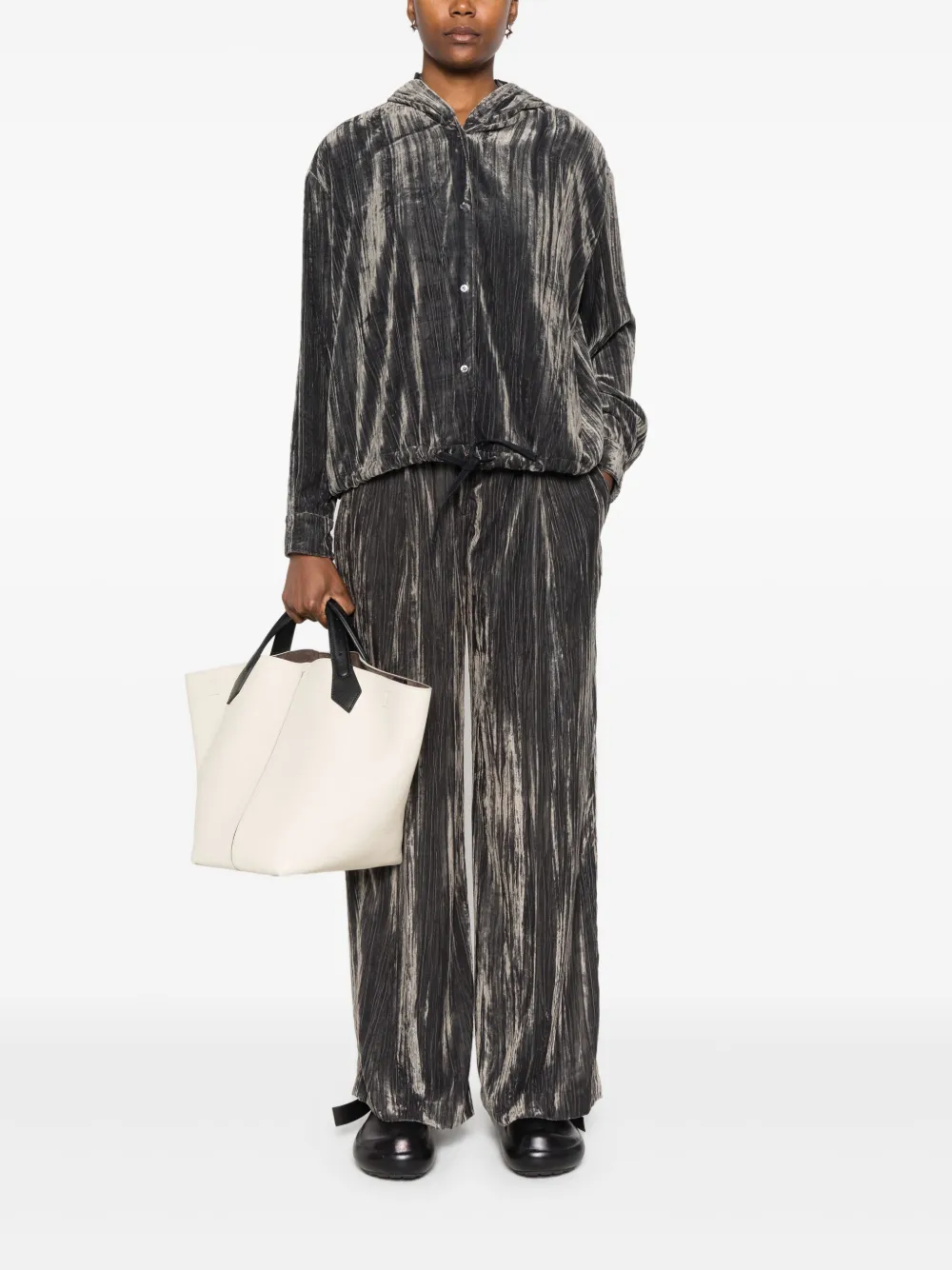 ASPESI Fluwelen blouse - Grijs