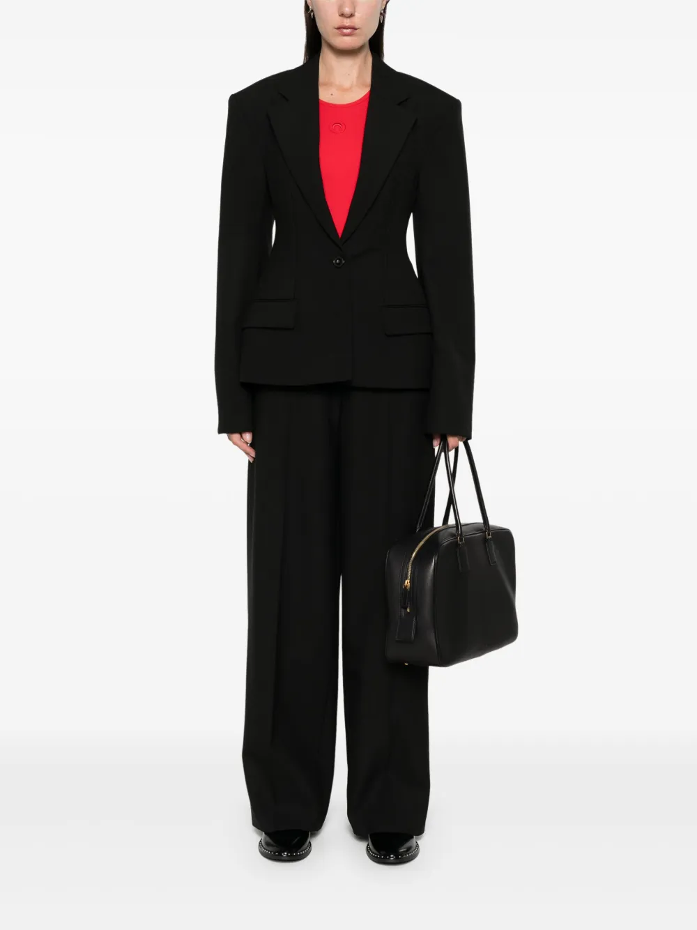 Stella McCartney Broek met wijde pijpen - Zwart