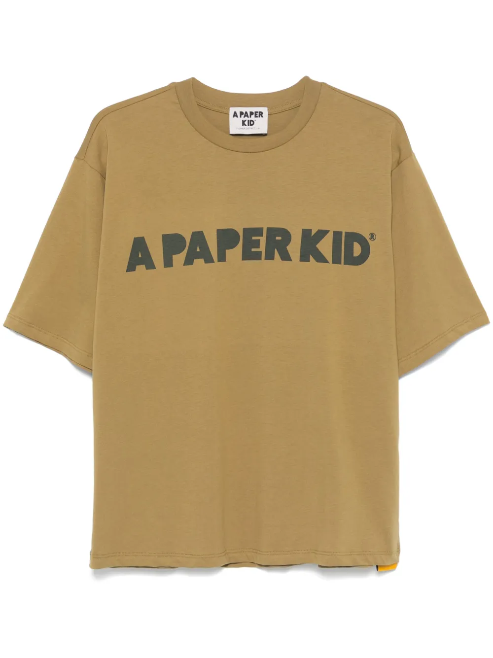 A Paper Kid T-shirt met logoprint Groen