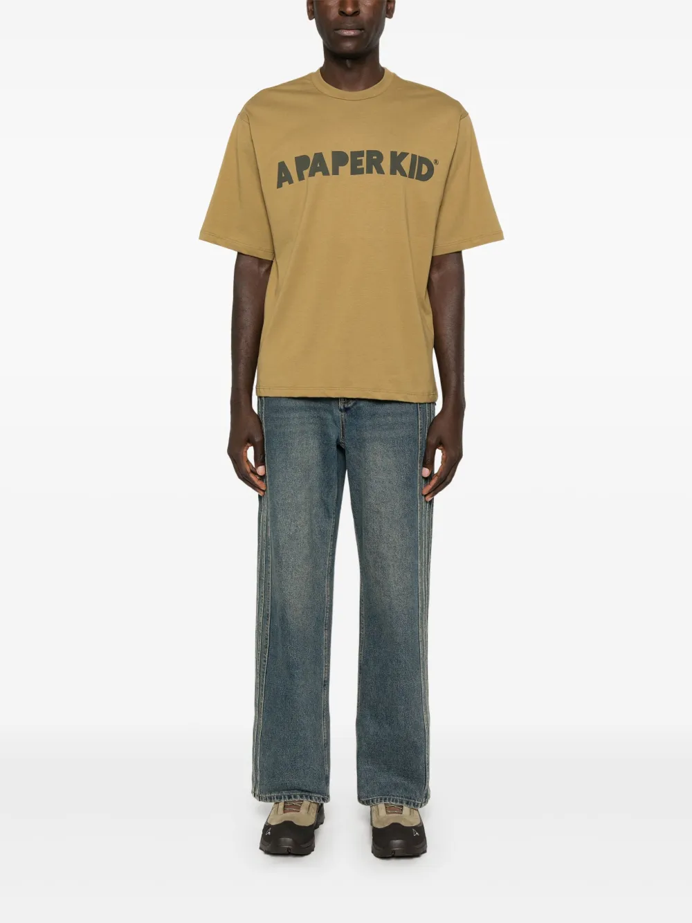 A Paper Kid logo-print T-shirt - Groen