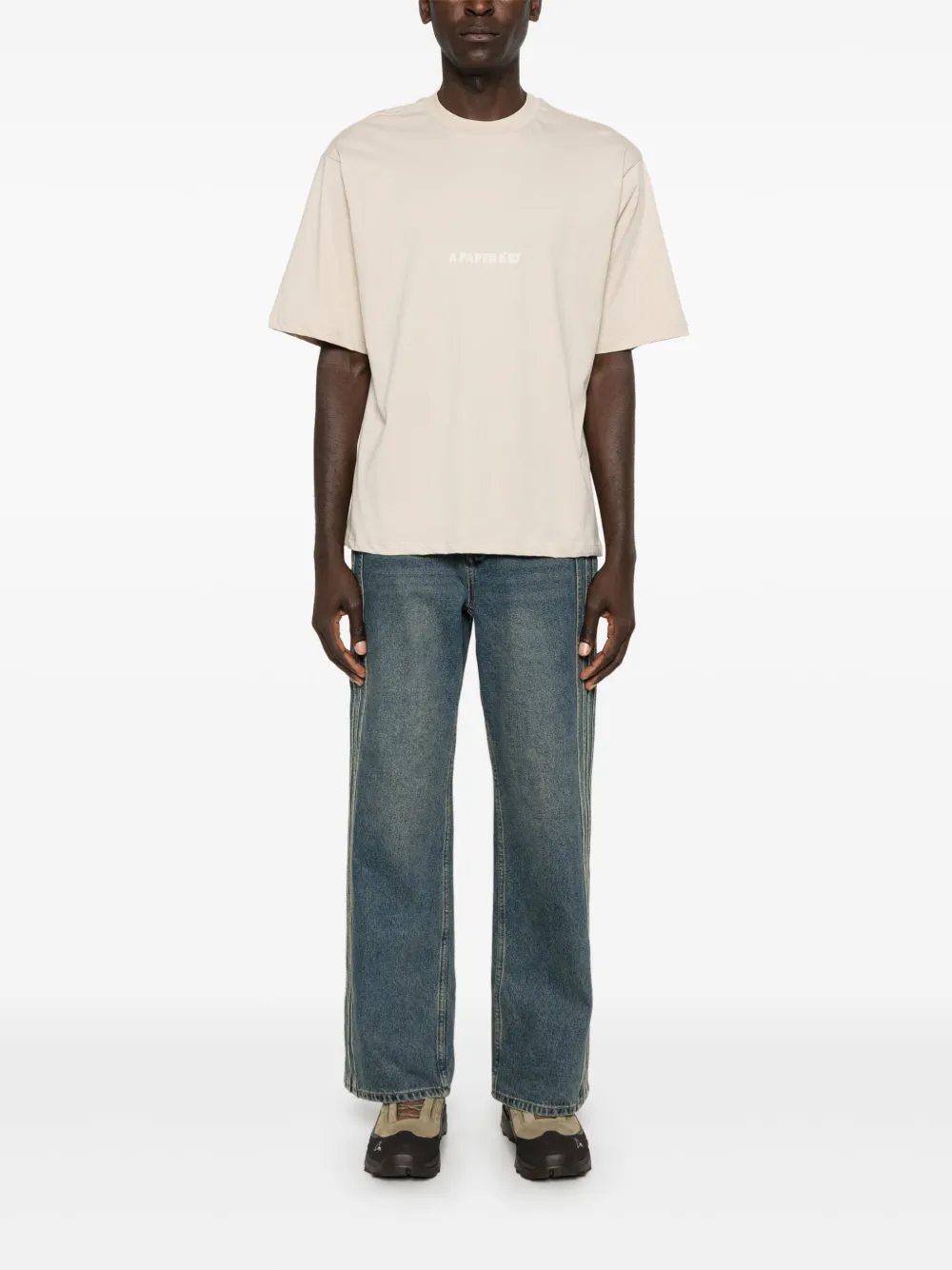 A Paper Kid logo-print T-shirt - Beige