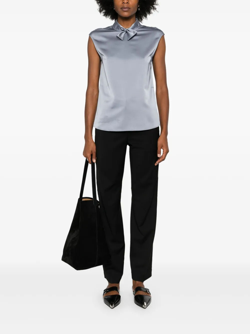 Emporio Armani Mouwloze blouse - Grijs