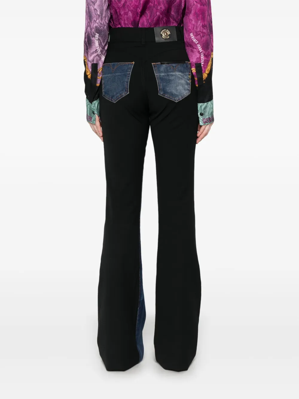 Cheap Versace Jeans Couture panelled flared jeans Women