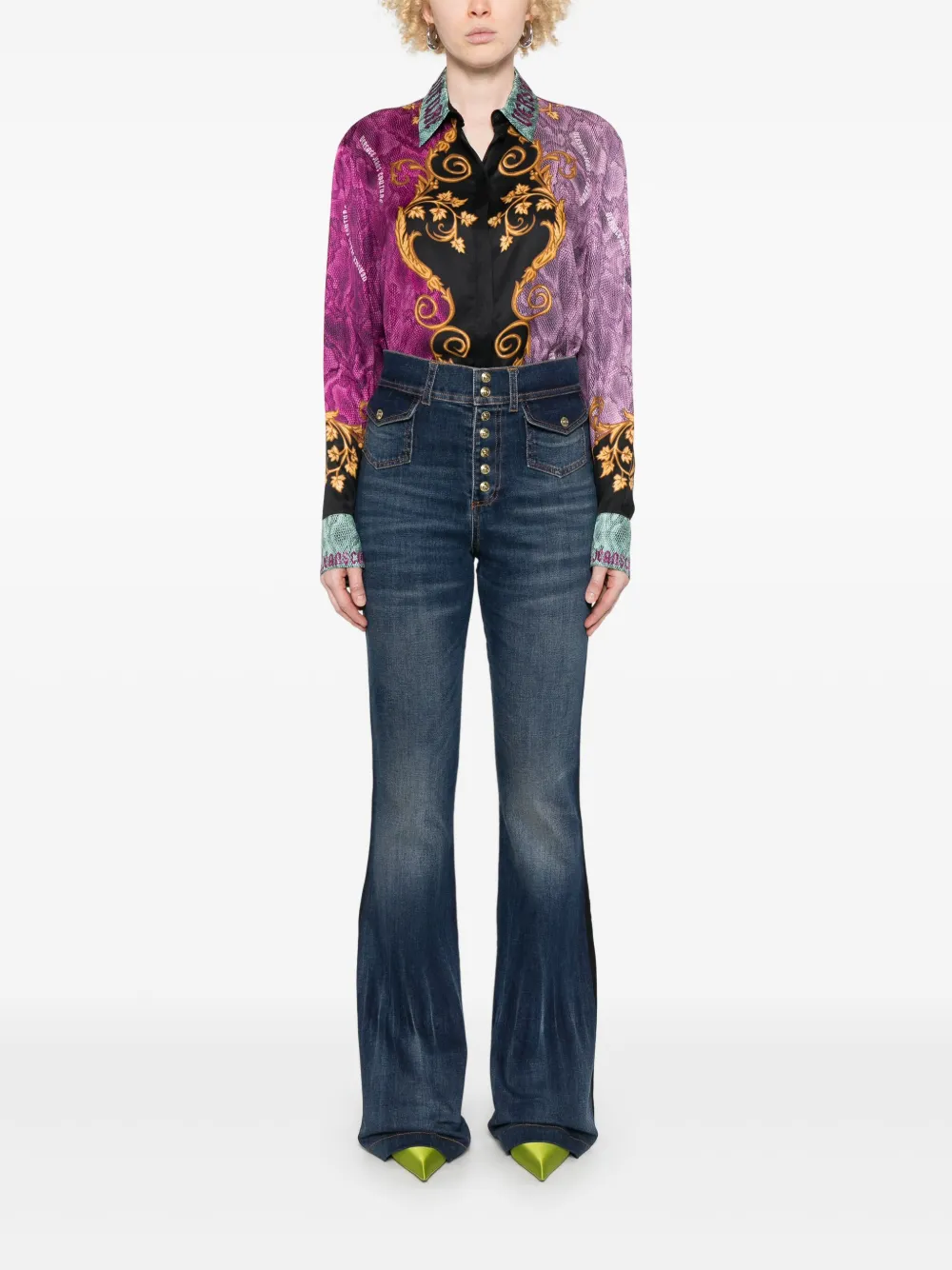 Versace Jeans Couture Blouse met print - Roze