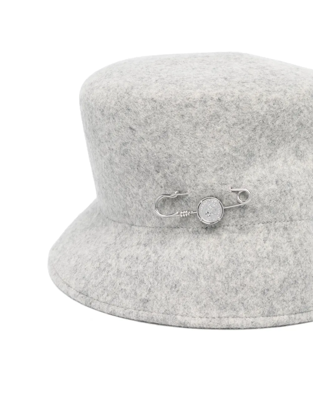 Ermanno Scervino safety-pin bucket hat - Grijs