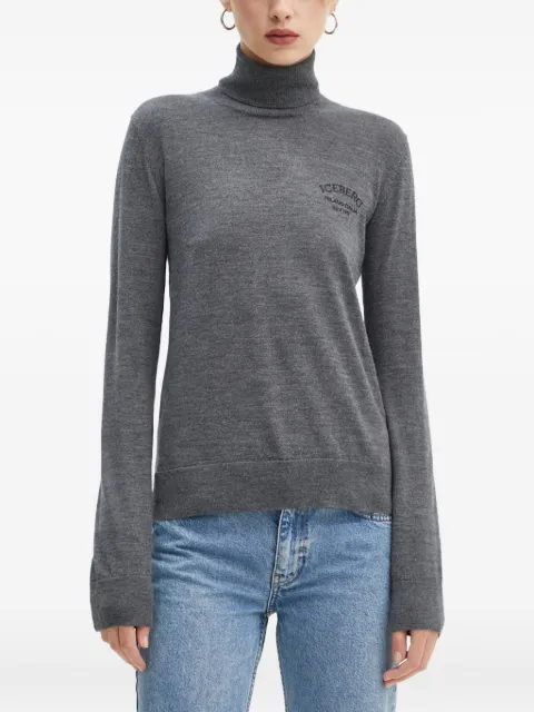Iceberg roll-neck logo-detail sweater