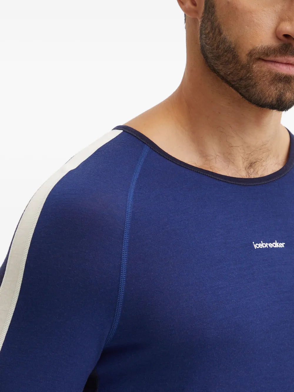 icebreaker Top met vlakken en lange mouwen Blauw