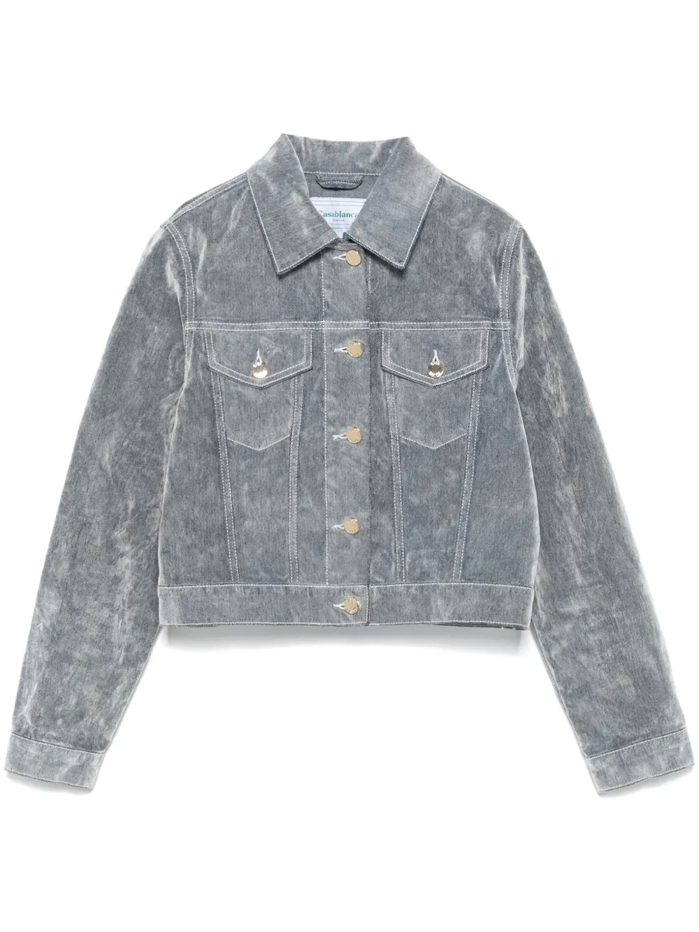 Casablanca Light Blue Cotton Blend Jacket In Blue
