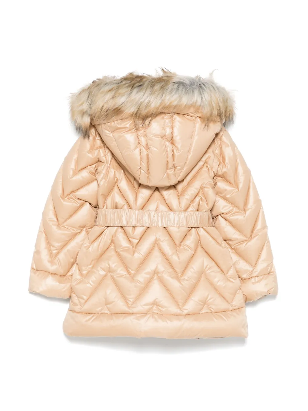 LIU JO chevron-quilting puffer jacket - Beige